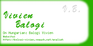 vivien balogi business card